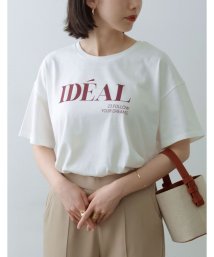 Re:EDIT(リエディ)/IDEALロゴプリント半袖Tシャツ/オフホワイト系1