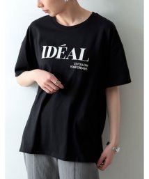 Re:EDIT(リエディ)/IDEALロゴプリント半袖Tシャツ/ブラック