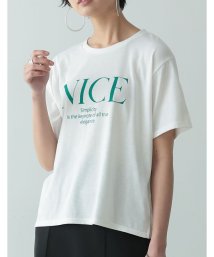 Re:EDIT(リエディ)/NICEロゴプリントTシャツ/オフホワイト系1