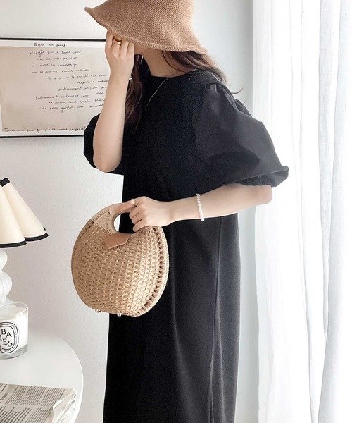 旬顔 ぽわん袖 異素材ドッキングワンピース クラシカルエルフ Classical Elf Magaseek