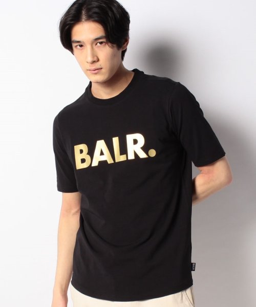 BALR(ボーラー)/ボーラー / Tシャツ / BRAND SHIRT/ブラックxゴールド