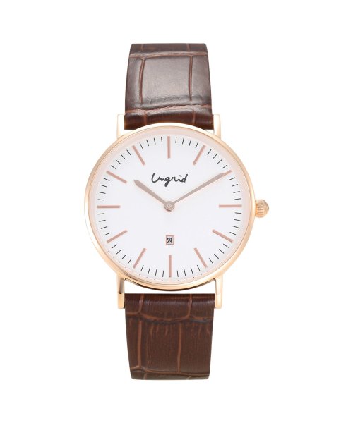 Ungrid(アングリッド)/アングリッド Ungrid 腕時計 レディース BASIC ROUND LEATHER WATCH ブラック ブラウン シルバー 黒 UNG－21750T/その他系2