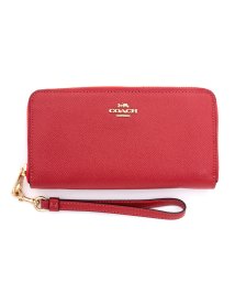 COACH(コーチ)/【COACH】COACH OUTLET　C3441　ラウンドファスナー長財布/レッド系
