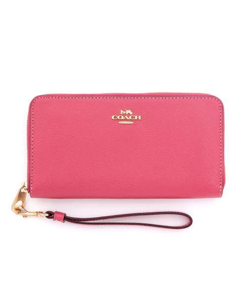 COACH(コーチ)/【COACH】COACH OUTLET　C3441　ラウンドファスナー長財布/ピンク系