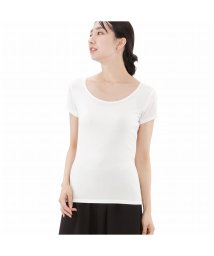 MAC HOUSE(women)(マックハウス（レディース）)/SARARI サラリ COOL UネックTシャツ 321509MH/ホワイト