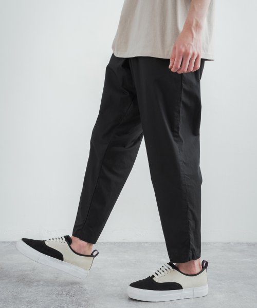 ペダルパンツ メンズ レディース ボトムス ズボン コットン ウェザークロス ルーズシルエット ワイド ヌケ感 テーパード アンクル丈 ウエストゴム 国産 日本 ロッキーモンロー Rocky Monroe Magaseek