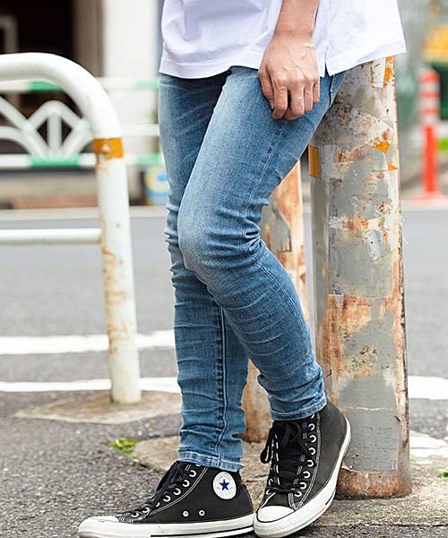 セール Cavaria ストレッチプレーンスキニーデニムパンツ メンズ ブランド 大人 スキニーパンツ ストレッチ スキニーデニムパンツ ジーンズ ジーパン デニム 青 キャバリア Cavaria Magaseek