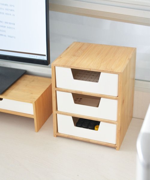 収納ケース卓上チェスト おしゃれ引き出し 3段 卓上チェスト 収納ボックス メイクボックス 大容量 木製 コスメボックス 可愛い おしゃれ 卓上 小物入れ 小物 Aimoha アイモハ Aimoha Magaseek