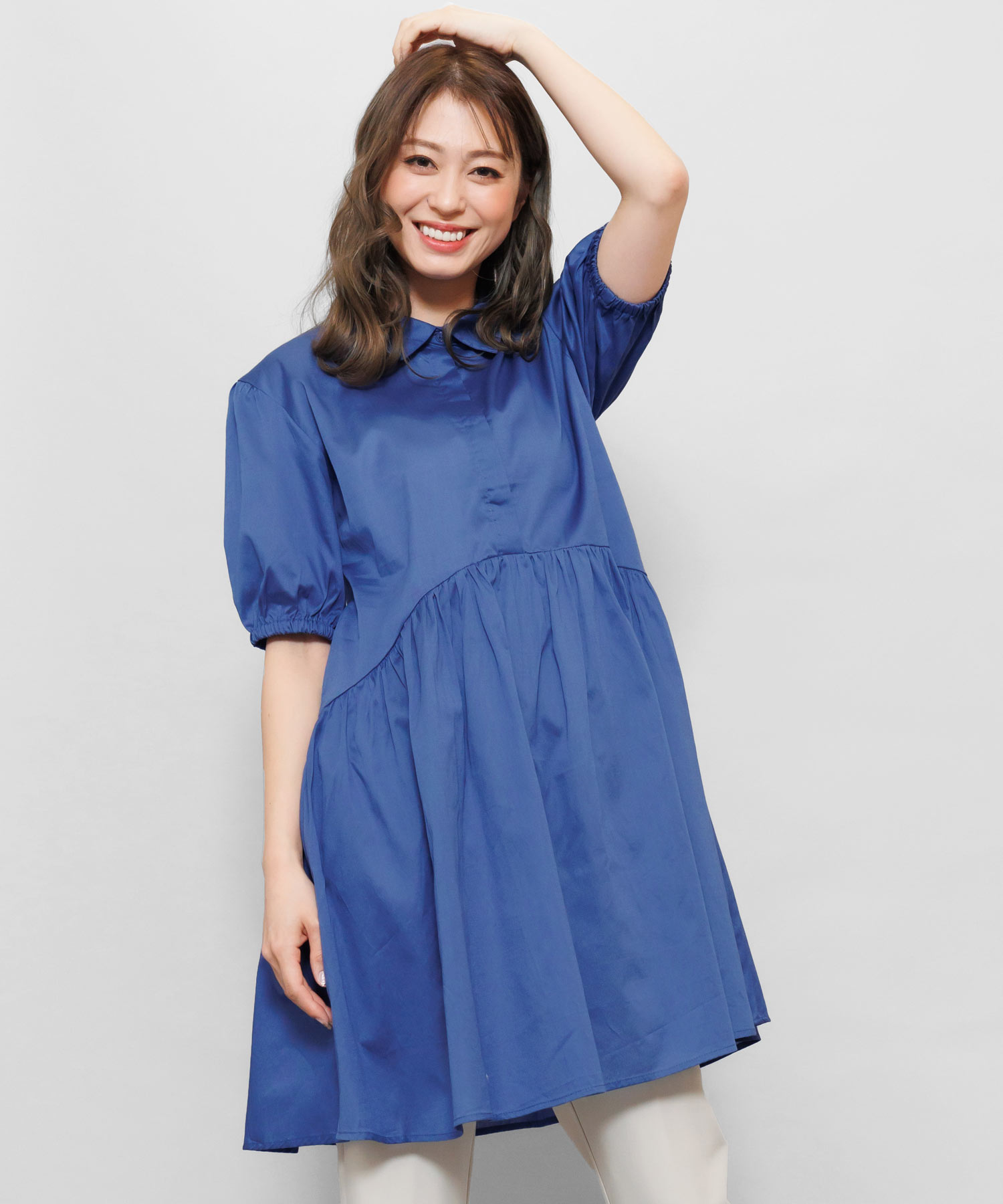 チュニック(ブルー・ネイビー・青色)のファッション通販 - MAGASEEK