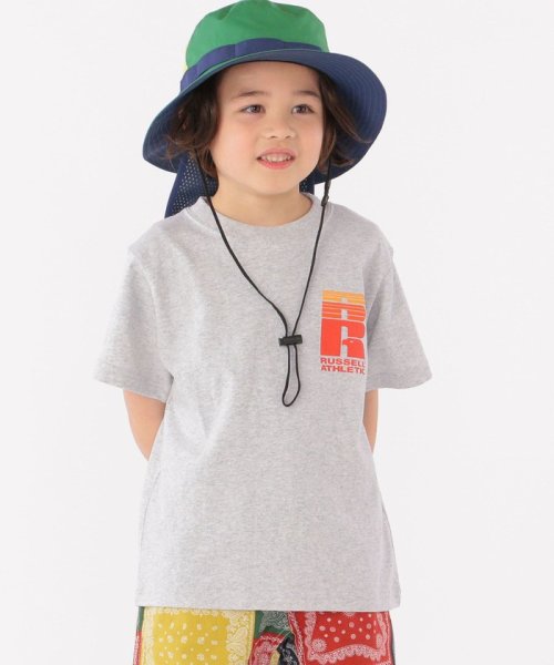 SHIPS KIDS(シップスキッズ)/【SHIPS KIDS別注】RUSSELL ATHLETIC:モーション ロゴ TEE(100～160cm)/グレー