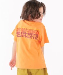 SHIPS KIDS(シップスキッズ)/【SHIPS KIDS別注】RUSSELL ATHLETIC:モーション ロゴ TEE(100～160cm)/オレンジ