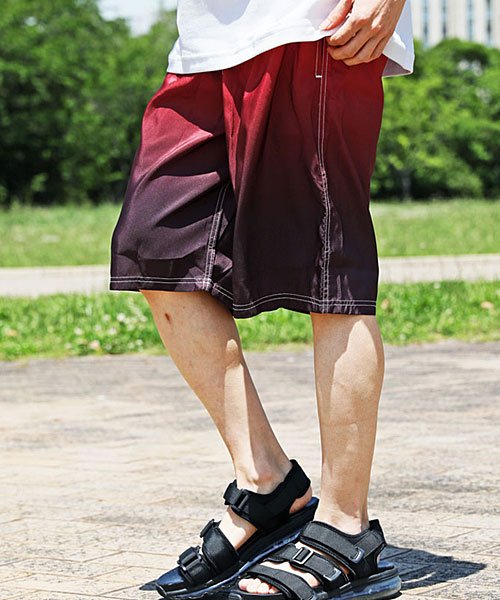 セール】メンズ サーフパンツ フィットネス グラデーション 海水パンツ 