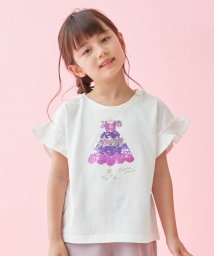 anyFAM（KIDS）(エニファム（キッズ）)/ミラクルスパンコールTシャツ/オフホワイト×ドレス