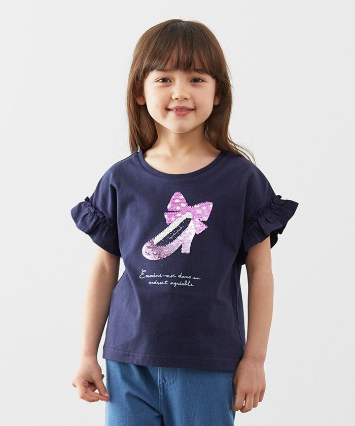 子供服 女の子 変色スパンコール トップス 金魚 全2色 春 夏 半袖 Tシャツ カジュアル キッズ プチプラ ジュニア おしゃれ 安い 可愛い 新品 かわいい 正規品直輸入
