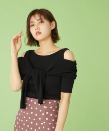 JILL by JILL STUART(ジル バイ ジル スチュアート)/フェイクレイヤードニット/ブラック