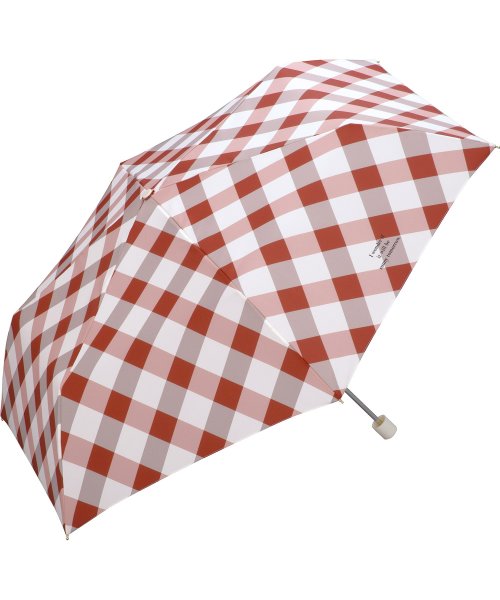 Wpc．(Wpc．)/【Wpc.公式】雨傘 バイアスチェック ミニ  50cm 継続はっ水 晴雨兼用 レディース 折りたたみ傘/RD