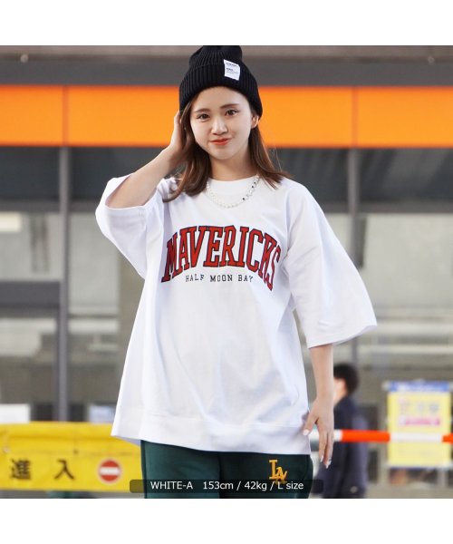 セール オーバーサイズ Tシャツ メンズ ビッグtシャツ レディース アップリケ刺繍 カレッジロゴ Tシャツ ビッグシルエット 半袖tシャツ トップス 半袖 カット ワンフォークロージング 1111clothing Magaseek