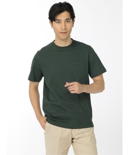 TAKA-Q(タカキュー)/カバロスウィザード 10機能 クルーネック 半袖 メンズ Tシャツ カットソー カジュアル インナー ビジネス ギフト プレゼント/グリーン