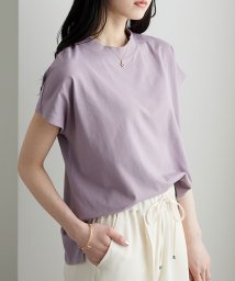 GeeRA(ジーラ)/綿100%プチハイネックTシャツ/ライトパープル