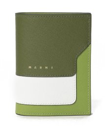 MARNI(マルニ)/【MARNI】マルニ 二つ折り財布 PFMOQ14U13 LV520 BILLFOLD W/COINPURSE/グリーン×ホワイト