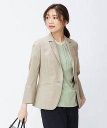 J.PRESS LADIES(J．プレス　レディス)/【洗える・撥水・防汚】コットンFITTYシャーク テーラード ジャケット/ベージュ系