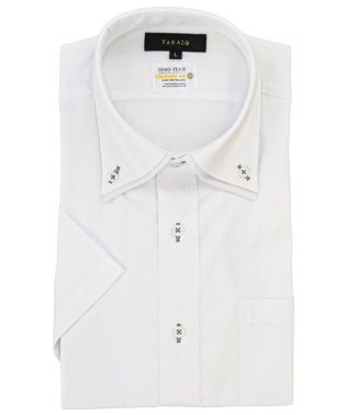 TAKA-Q/形態安定 吸水速乾 スタンダードフィット 2枚衿ドゥエ 半袖 シャツ メンズ ワイシャツ ビジネス ノーアイロン 形態安定 yシャツ 速乾/504685934