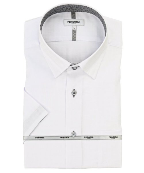TAKA-Q(タカキュー)/アイスカプセル 形態安定 スタンダードフィット スナップダウン 半袖 シャツ メンズ ワイシャツ ビジネス ノーアイロン 形態安定 yシャツ 速乾/ホワイト