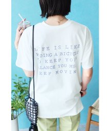 reca(レカ)/前後2wayロゴプリントビッグTシャツ(bel－blc－5282)/オフホワイト