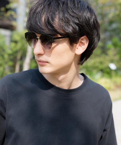 サングラス カラーレンズ メンズ レディース 伊達メガネ 丸眼鏡 丸型 サーモント ブロー ブロウ ハーフリム ボストン Uvカット 紫外線対策 薄い色 色付き ロッキーモンロー Rocky Monroe Magaseek