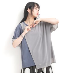 osharewalker/『メッシュ切替アシメデザインTシャツ』/504686732