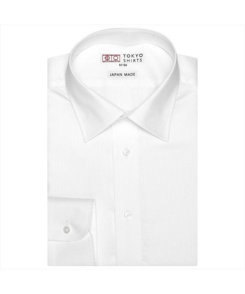 TOKYO SHIRTS(TOKYO SHIRTS)/【国産しゃれシャツ】 形態安定 レギュラー 綿100% 長袖ワイシャツ/シロ