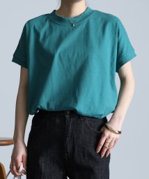 Ranan(ラナン)/〈Beautiful Cotton　綿100％〉UVカット/接触冷感　ハイネックTシャツ/グリーン