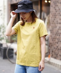 GIORDANO(ジョルダーノ)/GIORDANO/ライオン刺繍クルーネック半袖Tシャツ/カーキ 