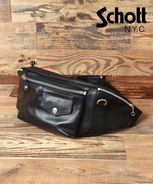 Schott/ショット】ライダース レザーボディーバッグ /3169013 アメカジ  