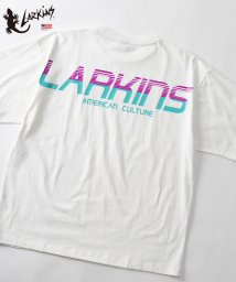 LARKINS(LARKINS)/【LARKINS】　ラーキンス　レーシング　ロゴプリント　半袖Tシャツ/アメカジ/ストリート/22SS/ホワイト