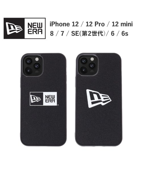 NEW ERA(ニューエラ)/ニューエラ NEW ERA ケース スマホケース iphone 12 12 Pro mini SE 8 7 6 6s 携帯 アイフォン メンズ レディース HY/ブラック/フラッグロゴ