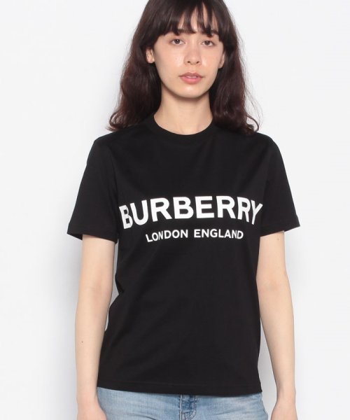 Burberry Burberry バーバリー ロゴプリント ブラック Tシャツ レディース 半袖 バーバリー Burberry Magaseek