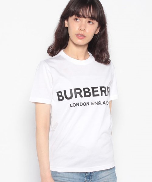 BURBERRY(バーバリー)/【BURBERRY】BURBERRY バーバリー 8008894 ロゴプリント ホワイト Tシャツ レディース 半袖/WHITE