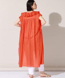2nd NOLLEY'S(セカンドノーリーズ)/リネンラッフルカラージャンパースカート/オレンジ