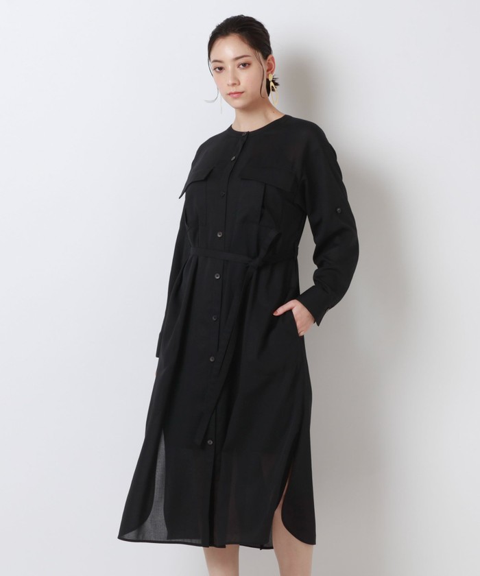 エポカ コットンクロスシャツドレス 紺 75,900円ワンピース - ロング ...