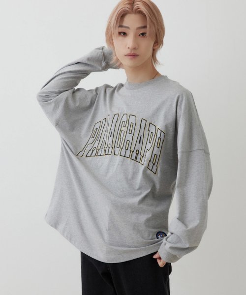 JUNRed(ジュンレッド)/PARAGRAPH/ARCH LOGO LONG SLEEVE TEE/NO.22/22SS/グレー（07）