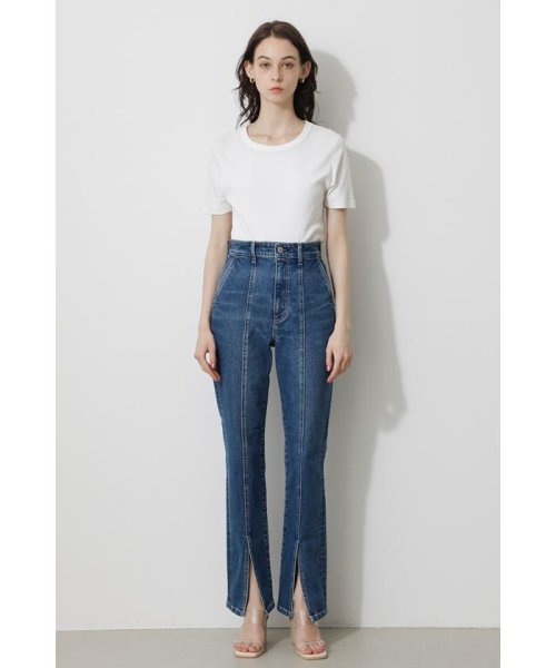 AZUL by moussy(アズールバイマウジー)/FRONT SLIT DENIM FLARE/BLU