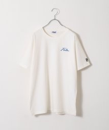 ZIP FIVE(ジップファイブ)/高密度生地左胸筆記体刺繍半袖Tシャツ/オフホワイト
