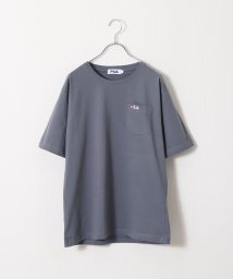 ZIP FIVE(ジップファイブ)/高密度生地左胸ワンポイント半袖Tシャツ/グレー