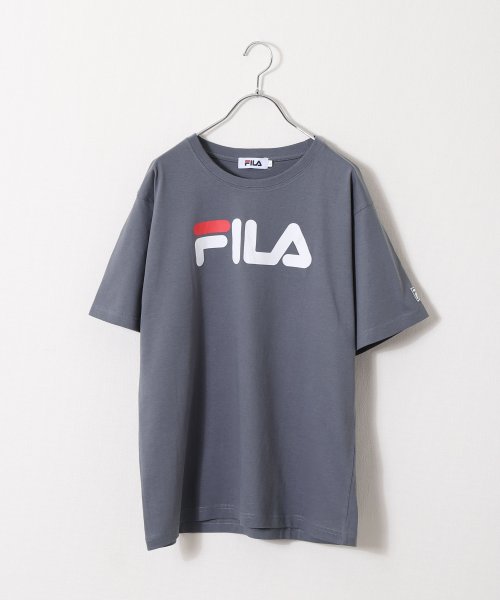 ZIP FIVE(ジップファイブ)/高密度生地センターロゴ半袖Tシャツ/グレー