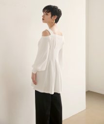 MIELI INVARIANT/Waffle Tuck Open Tunic/504689064