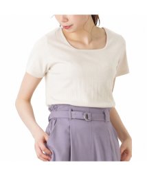 MAC HOUSE(women)(マックハウス（レディース）)/Howdy Marie ハウディーマリー スクエアネックTシャツ GL－1242211/アイボリー