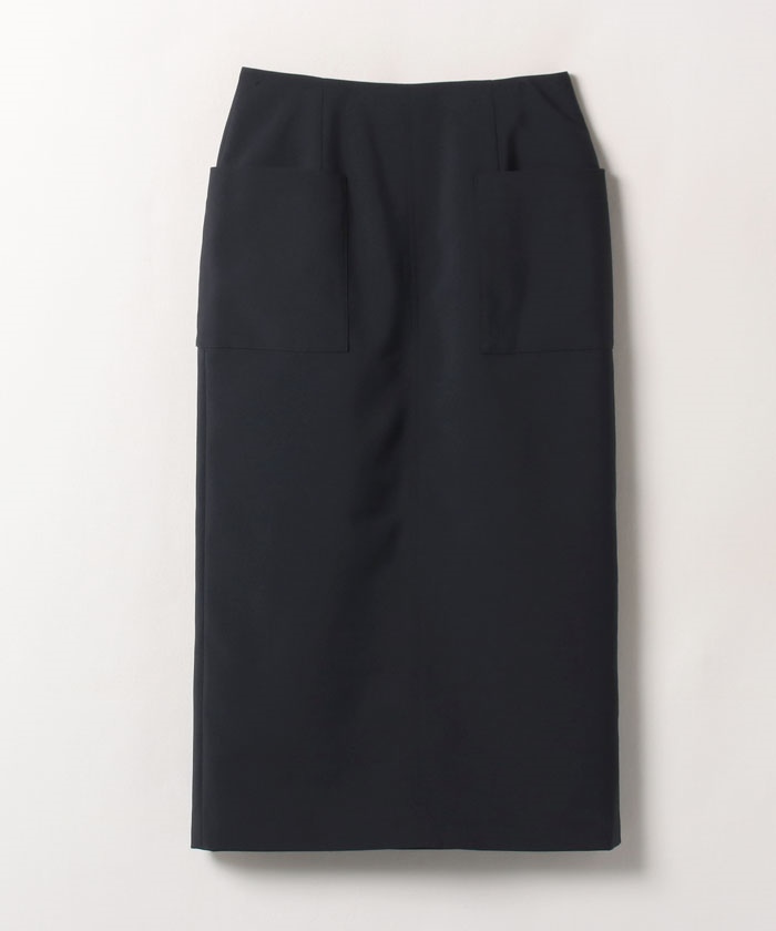送料0円 anuans 美品 vノーカラーショートコート アウトポケットタイト