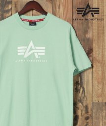 marukawa shonan(marukawa shonan)/【ALPHA/アルファ】Aマーク プリント 半袖 Tシャツ メンズ / TC1545 ロゴ アメカジ ミリタリー 大人 カジュアル トップス/ライトグリーン