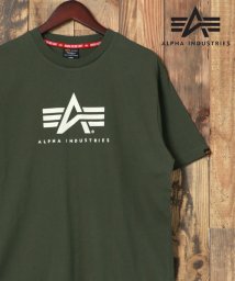 marukawa shonan(marukawa shonan)/【ALPHA/アルファ】Aマーク プリント 半袖 Tシャツ メンズ / TC1545 ロゴ アメカジ ミリタリー 大人 カジュアル トップス/アーミーグリーン